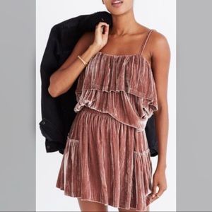 MADEWELL blush velvet tank top- small